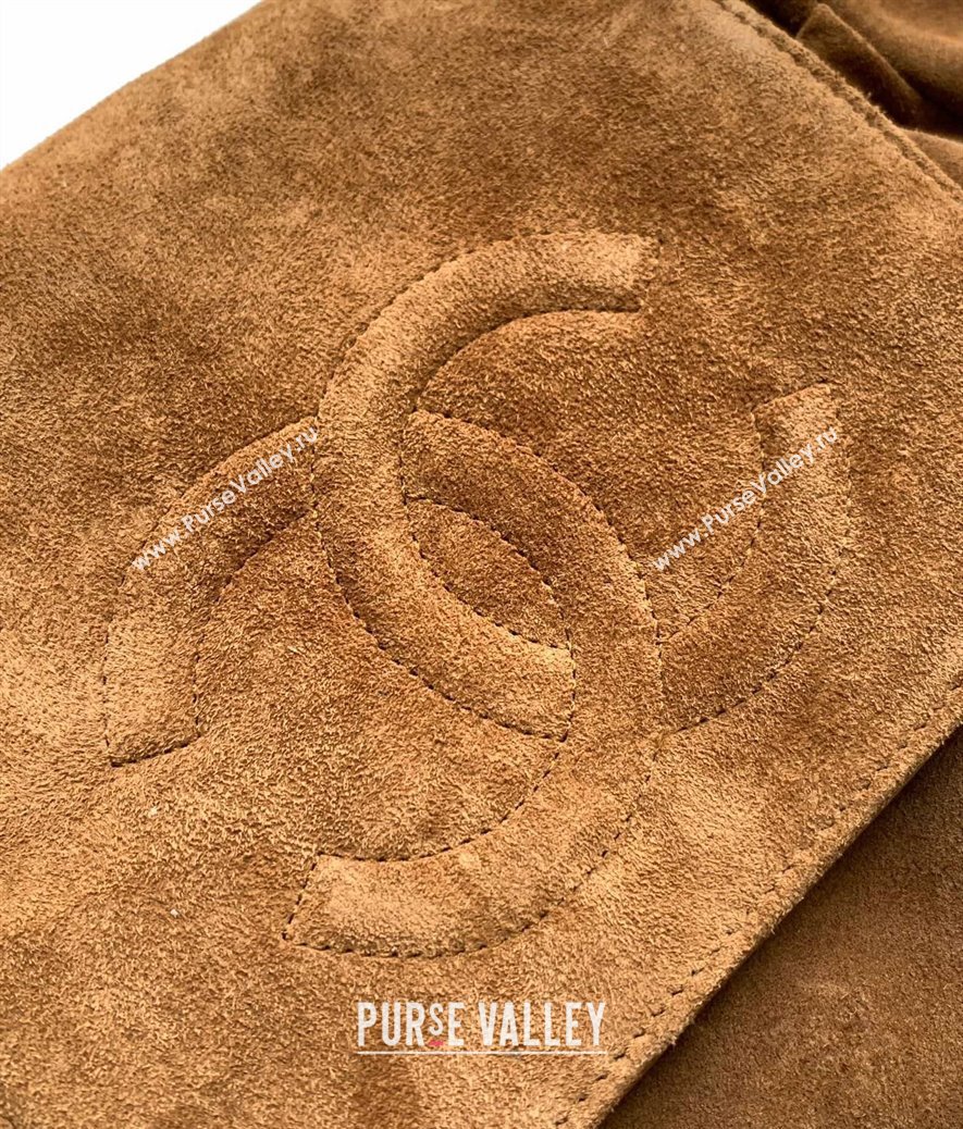 Chanel Brown Suede Flap Bag 2025 CH081302 (yezi-250813031)