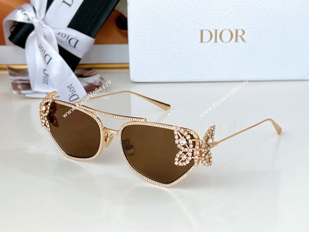 Dior Butterfly Sunglasses B1UF0A0 Brown 2024 (A-24062014)