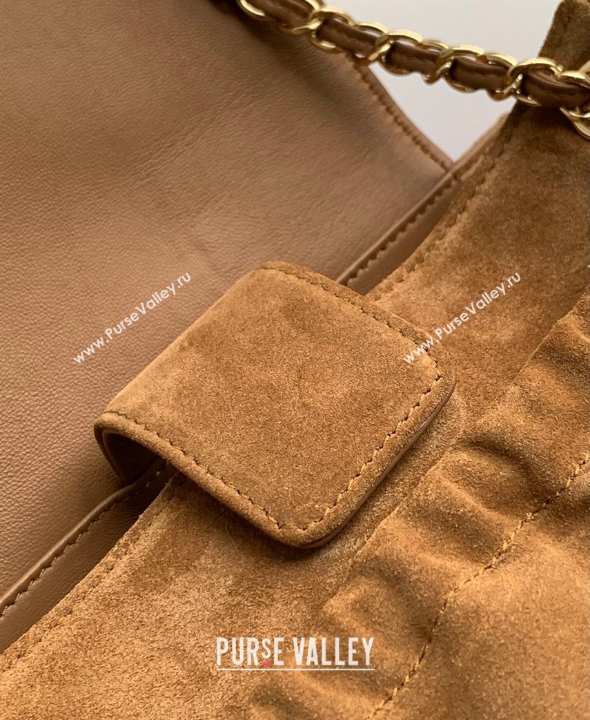Chanel Brown Suede Flap Bag 2025 CH081302 (yezi-250813031)