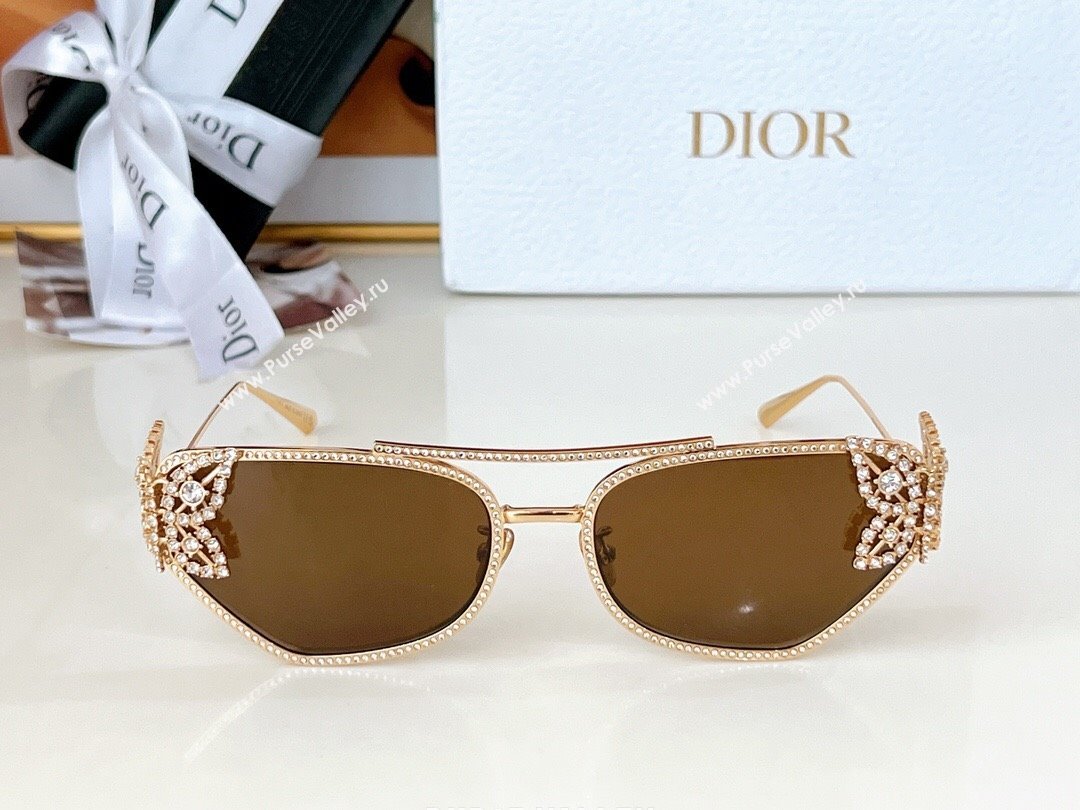 Dior Butterfly Sunglasses B1UF0A0 Brown 2024 (A-24062014)