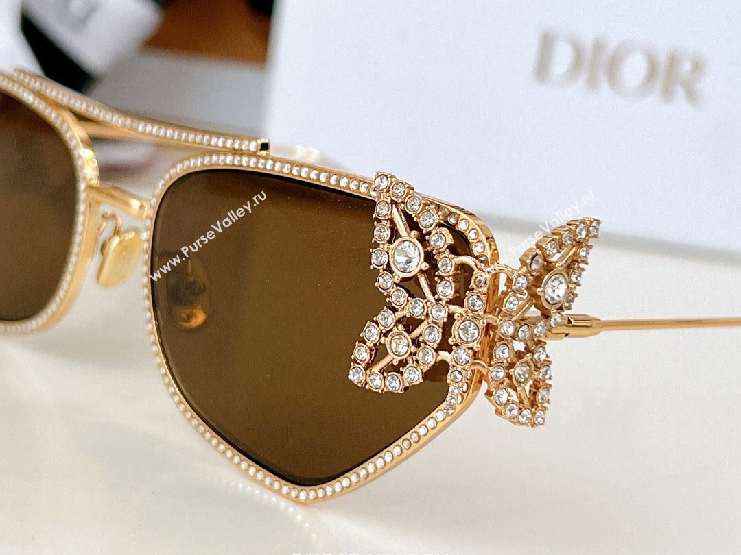 Dior Butterfly Sunglasses B1UF0A0 Brown 2024 (A-24062014)