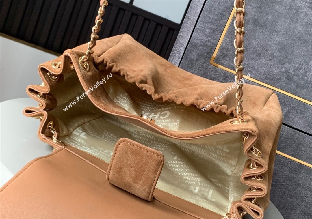 Chanel Brown Suede Flap Bag 2025 CH081302 (yezi-250813031)