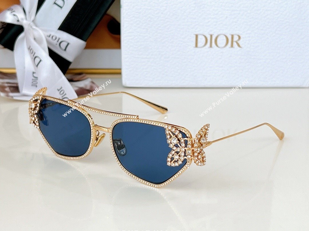 Dior Butterfly Sunglasses B1UF0A0 Blue 2024 (A-24062015)