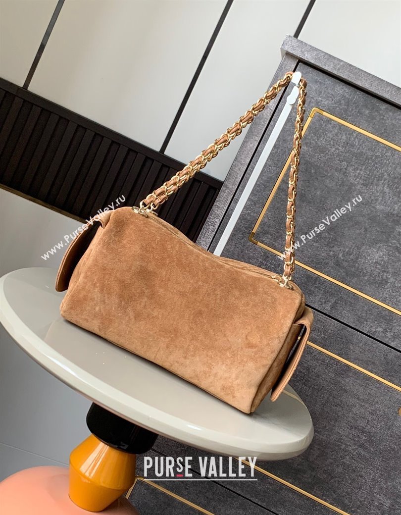 Chanel Brown Suede Bowling Bag 2025 CH081302 (yezi-250813032)