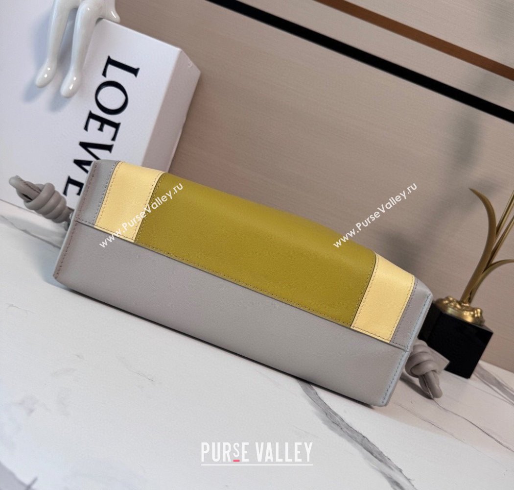 Loewe x Albers Medium Flamenco clutch in nappa calfskin Yellow/Grey 2025 262587 (nana-250925001)