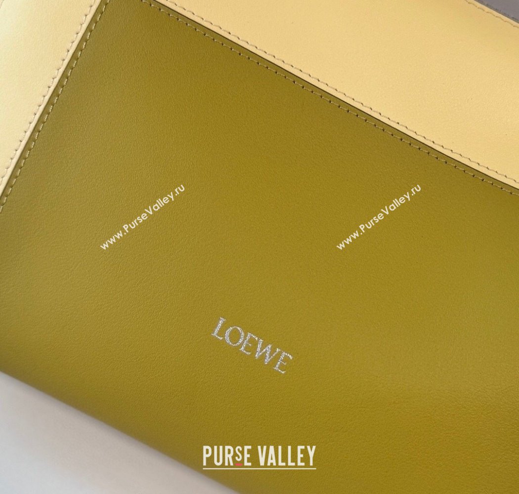 Loewe x Albers Medium Flamenco clutch in nappa calfskin Yellow/Grey 2025 262587 (nana-250925001)