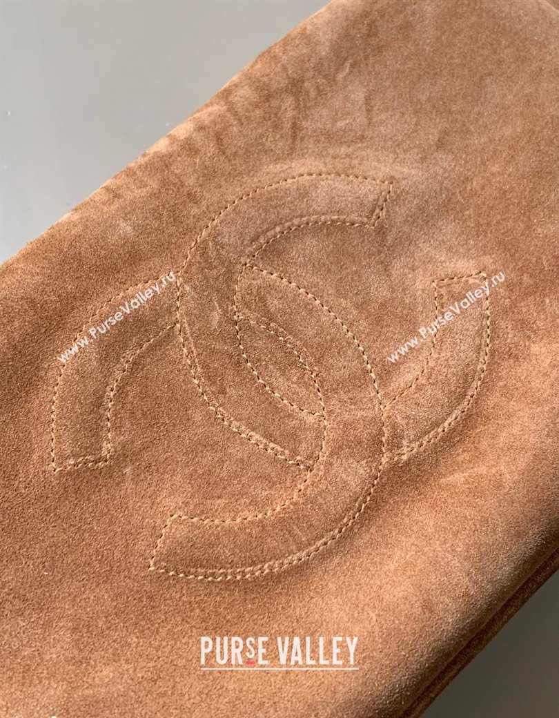 Chanel Brown Suede Bowling Bag 2025 CH081302 (yezi-250813032)