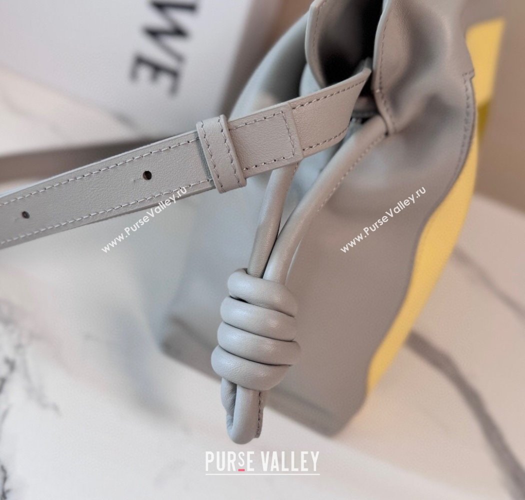 Loewe x Albers Medium Flamenco clutch in nappa calfskin Yellow/Grey 2025 262587 (nana-250925001)