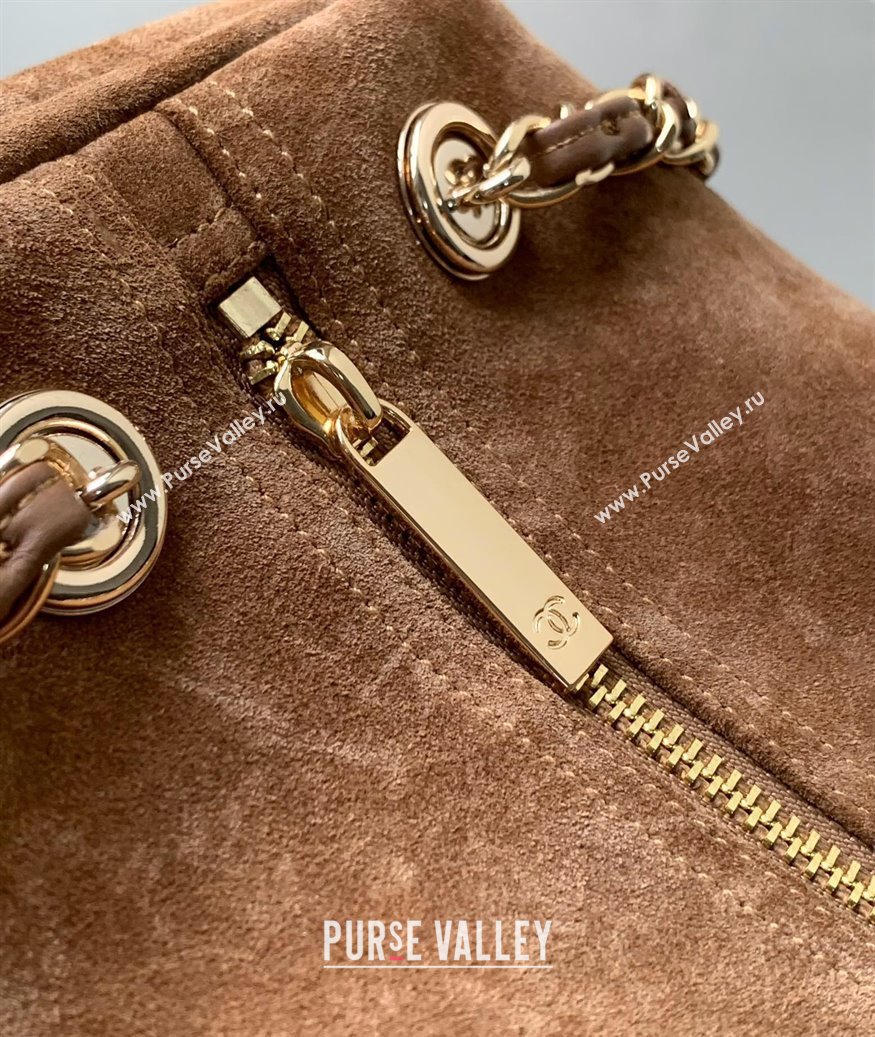 Chanel Brown Suede Bowling Bag 2025 CH081302 (yezi-250813032)
