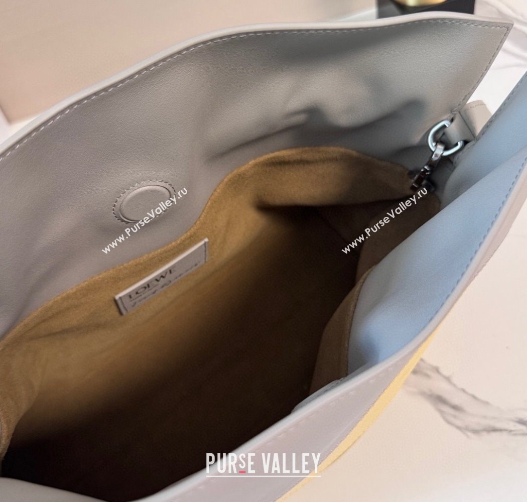 Loewe x Albers Medium Flamenco clutch in nappa calfskin Yellow/Grey 2025 262587 (nana-250925001)