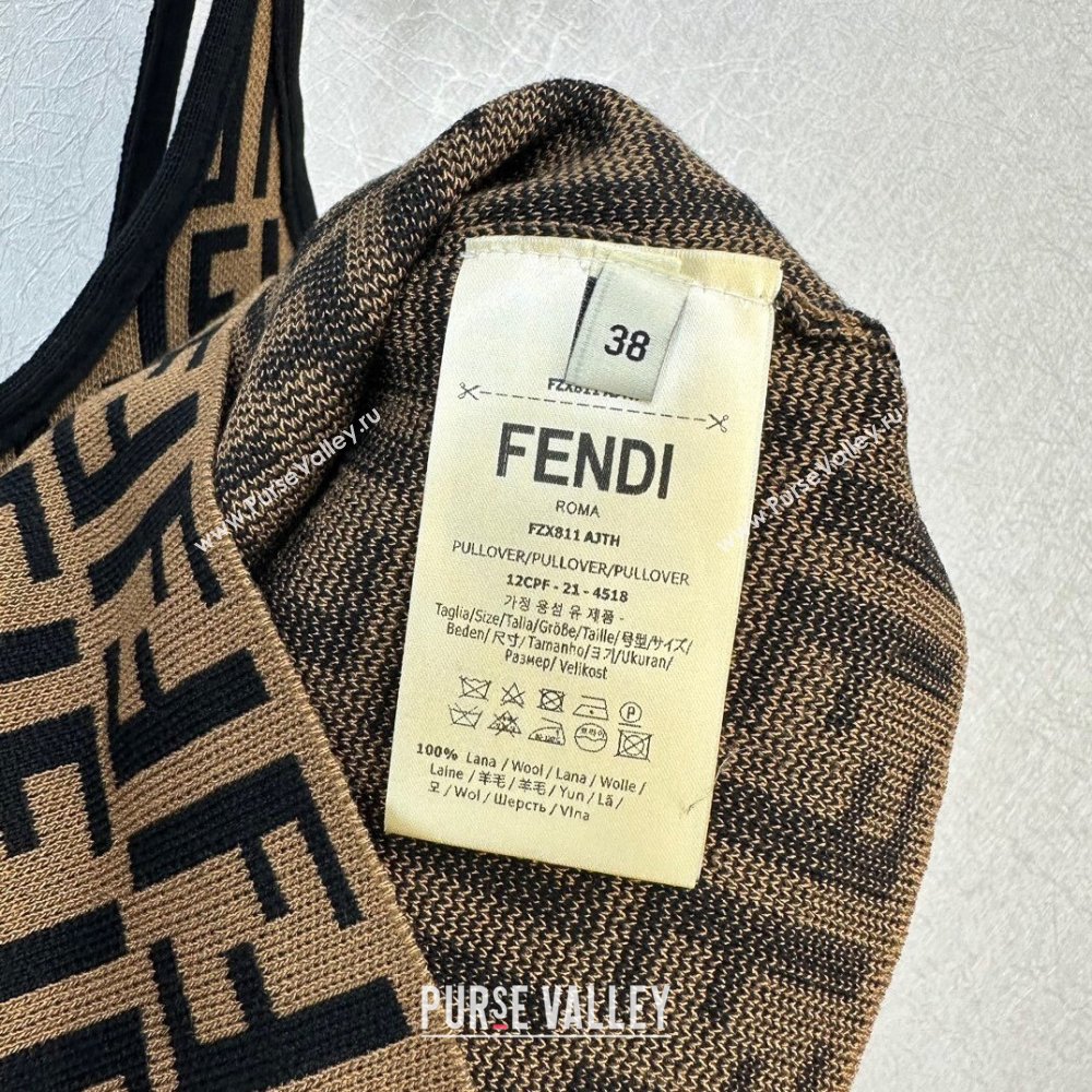 Fendi FF Vest F022633 Brown 2024 (Q-24022633)