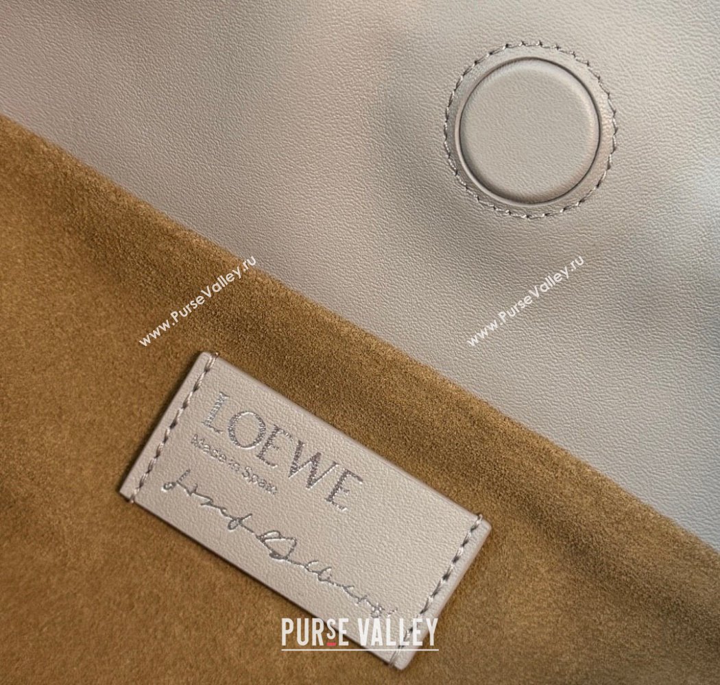 Loewe x Albers Medium Flamenco clutch in nappa calfskin Yellow/Grey 2025 262587 (nana-250925001)