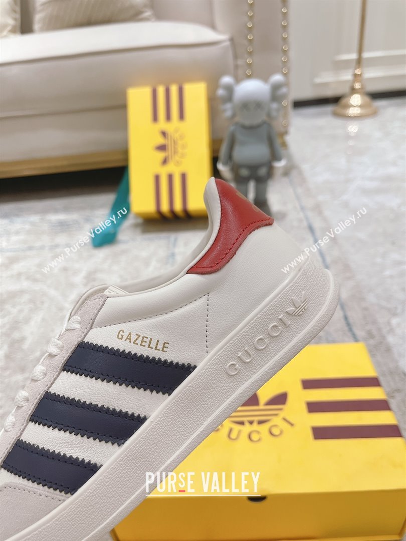 Gucci x Adidas Gazelle Suede  Leather Sneakers White 2024(For Women and Men) (XCH-24080106)