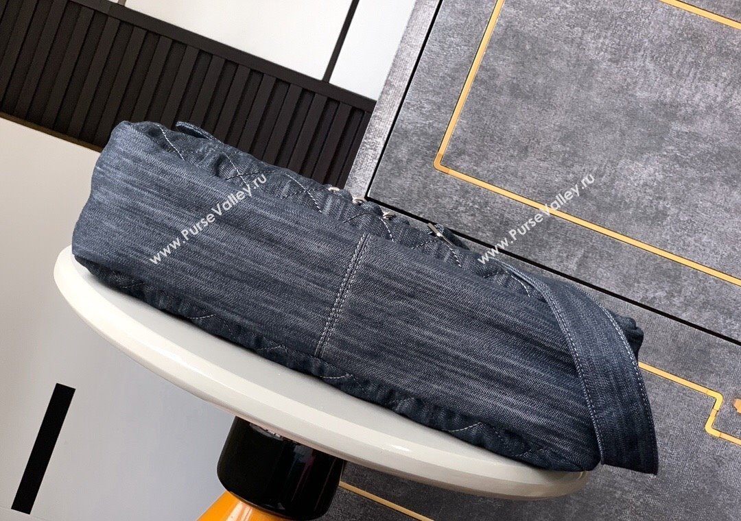 Chanel Quilted Denim Large Flap Bag Dark Blue 2025 CH081303 (yezi-250813033)