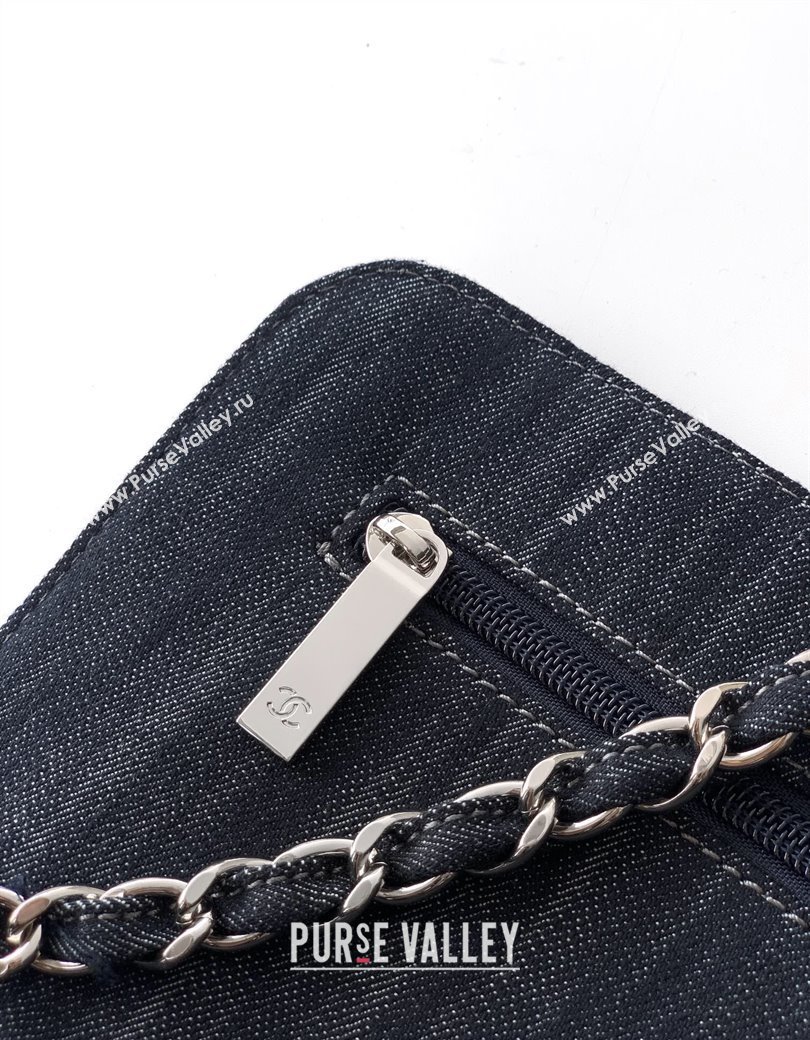 Chanel Quilted Denim Large Flap Bag Dark Blue 2025 CH081303 (yezi-250813033)