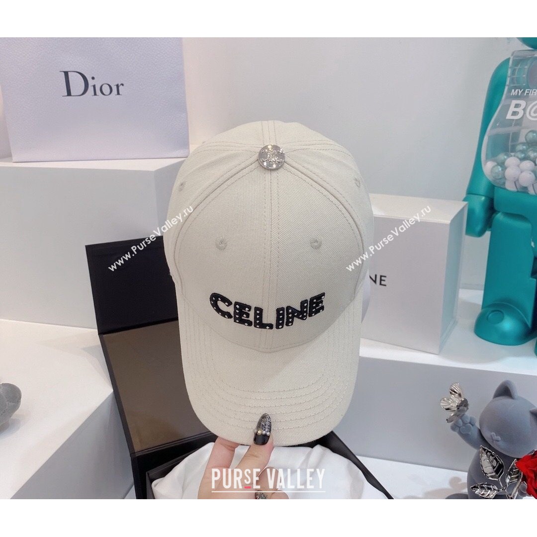 Celine Canvas Baseball Hat White 2021 16 (MAO-21081878)