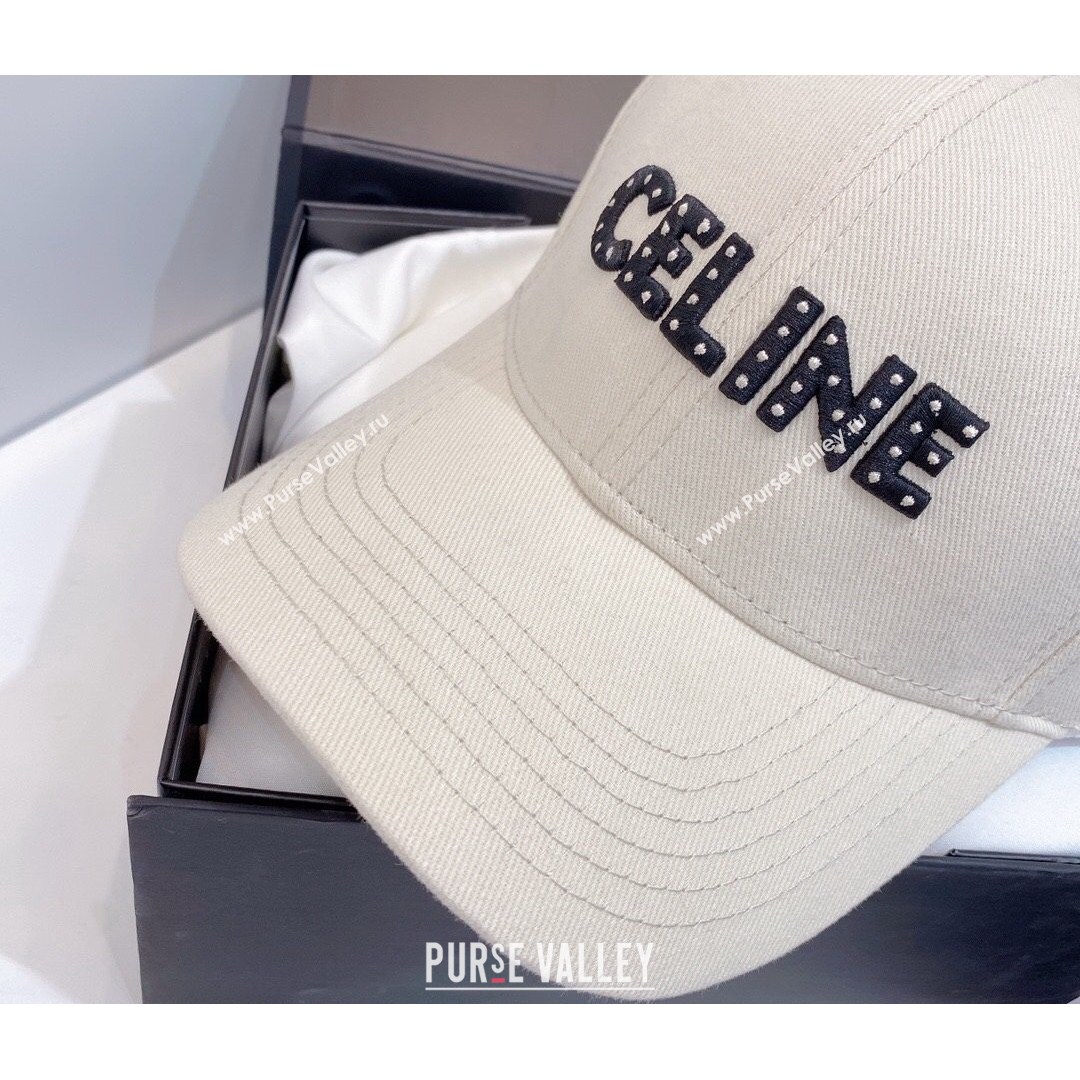 Celine Canvas Baseball Hat White 2021 16 (MAO-21081878)