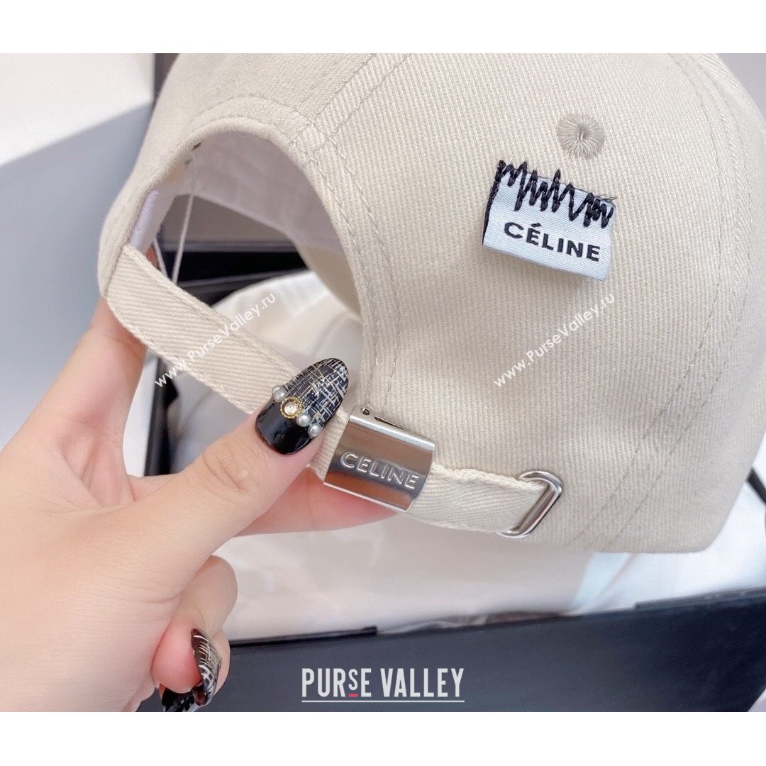 Celine Canvas Baseball Hat White 2021 16 (MAO-21081878)