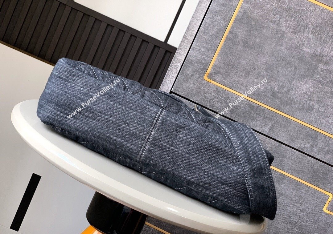 Chanel Quilted Denim Small Flap Bag Dark Blue 2025 CH081303 (yezi-250813034)