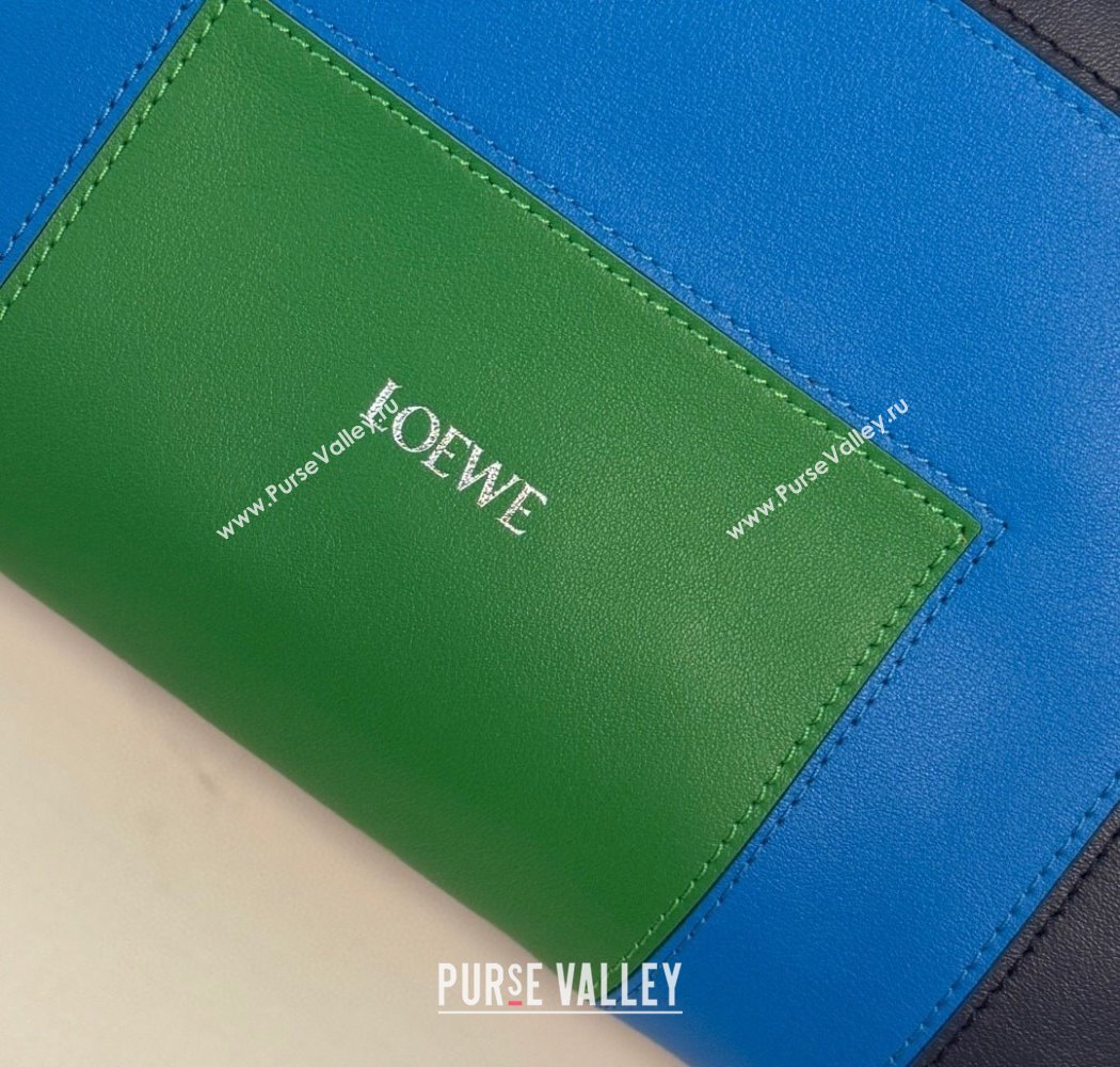 Loewe x Albers Medium Flamenco clutch in nappa calfskin Caramel Brown/Bright Green2025 262587 (nana-250925003)