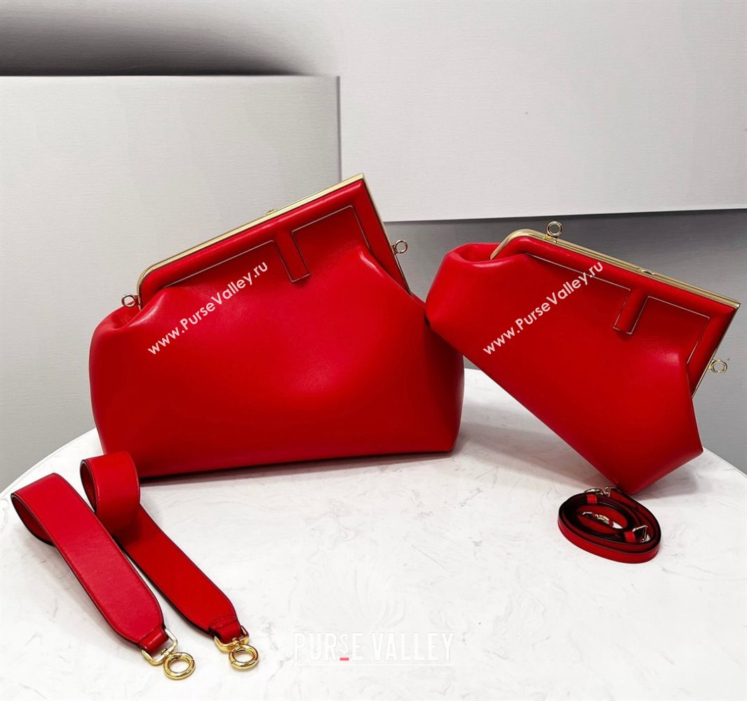 Fendi First Medium Nappa Leather Bag Red 2021 80018L (CL-21120249)