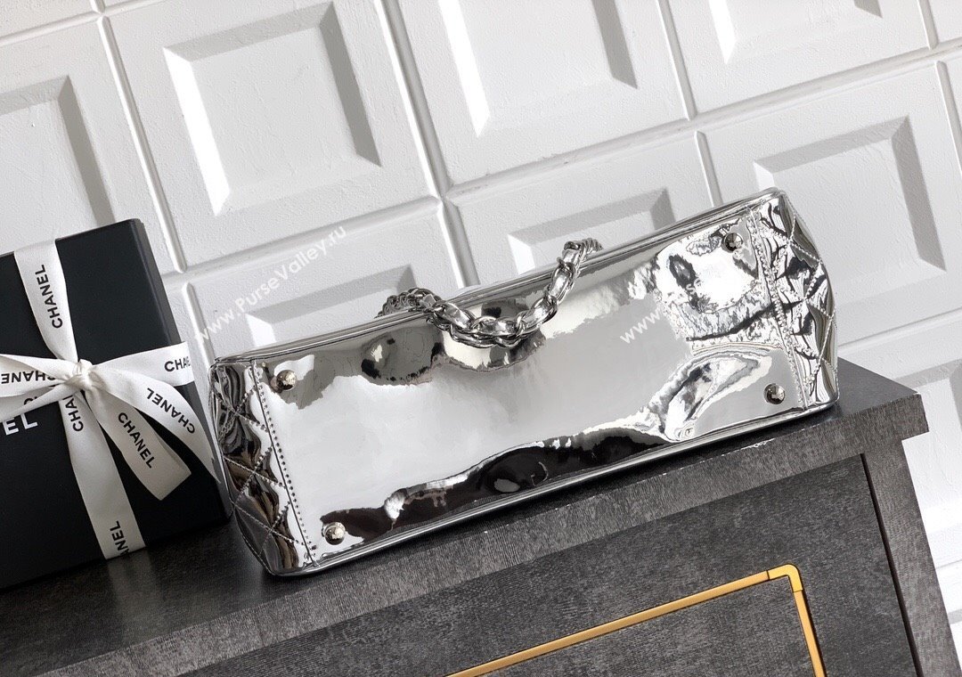 Chanel Maxi CC Shopping Bag Silver 2025 CH081304 (yezi-250813036)