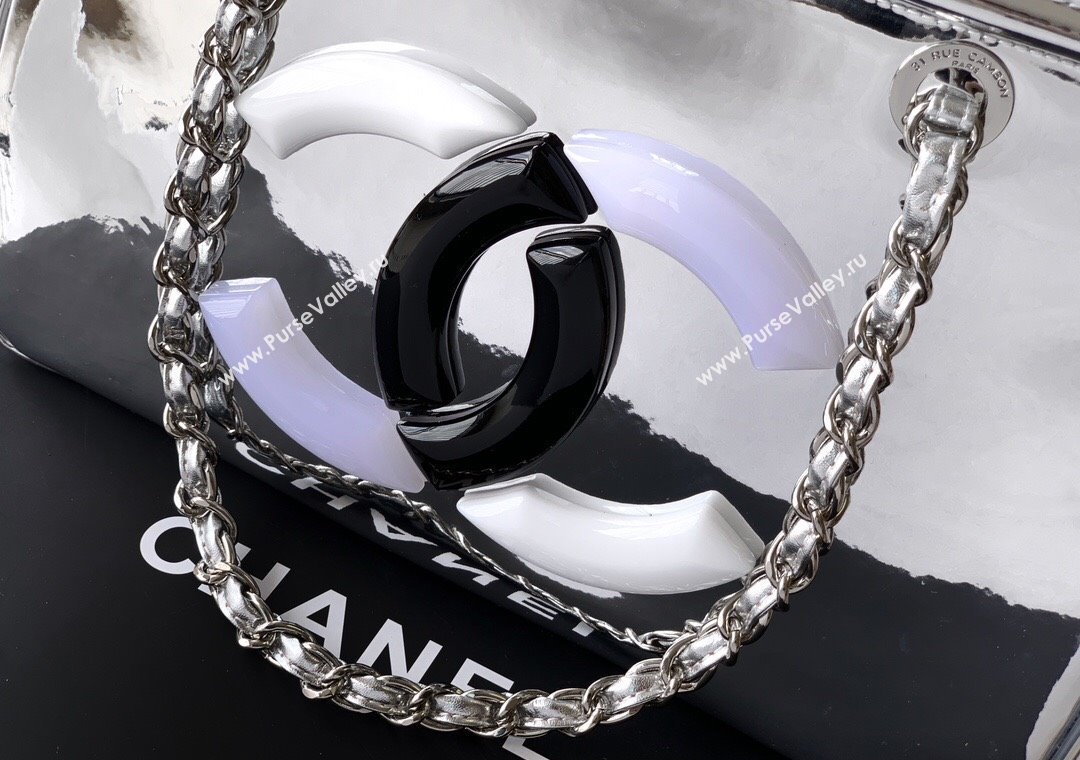 Chanel Maxi CC Shopping Bag Silver 2025 CH081304 (yezi-250813036)