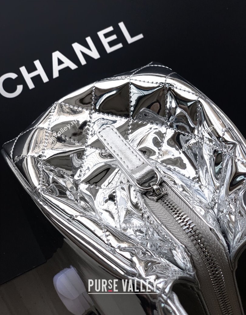 Chanel Maxi CC Shopping Bag Silver 2025 CH081304 (yezi-250813036)