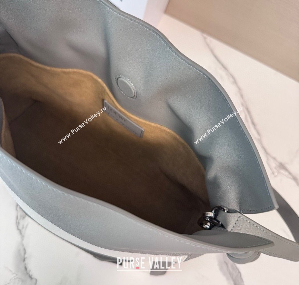 Loewe x Albers Medium Flamenco clutch in nappa calfskin Grey/White 2025 262587 (nana-250925004)