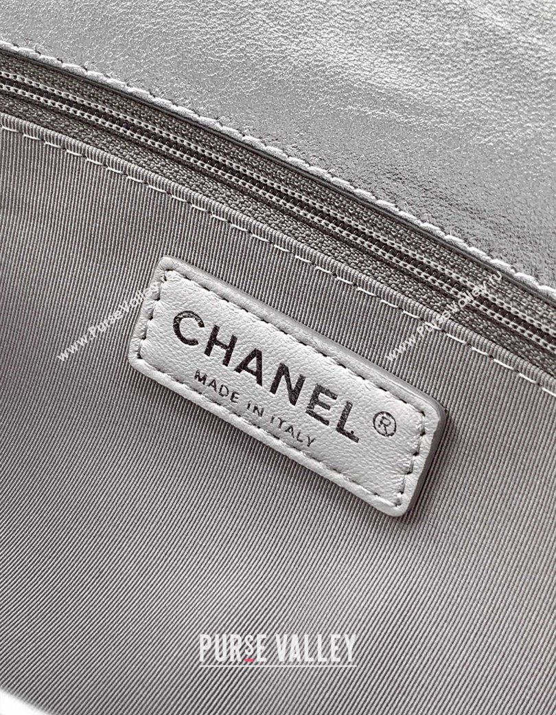 Chanel Maxi CC Shopping Bag Silver 2025 CH081304 (yezi-250813036)
