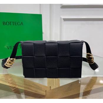 Bottega Veneta Cassette Small Bag in Maxi Grained Calfskin Black 2021 (MS-21091115)