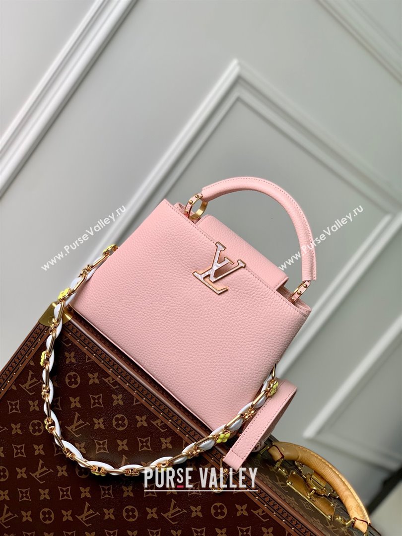 Louis Vuitton Capucines BB Bag in Taurillon Leather M23280 Pink 2024 (K-24030405)