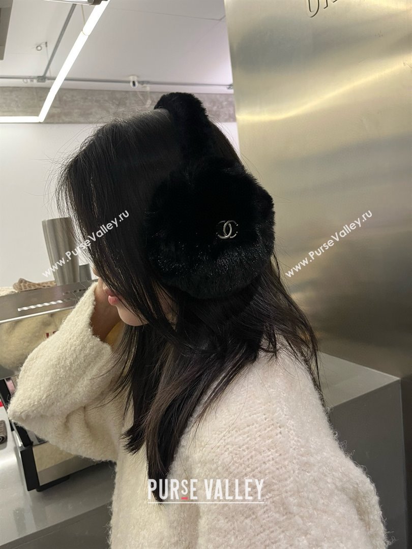 Chanel Snow Earmuff E111306 Black 2024 (A-24111306)