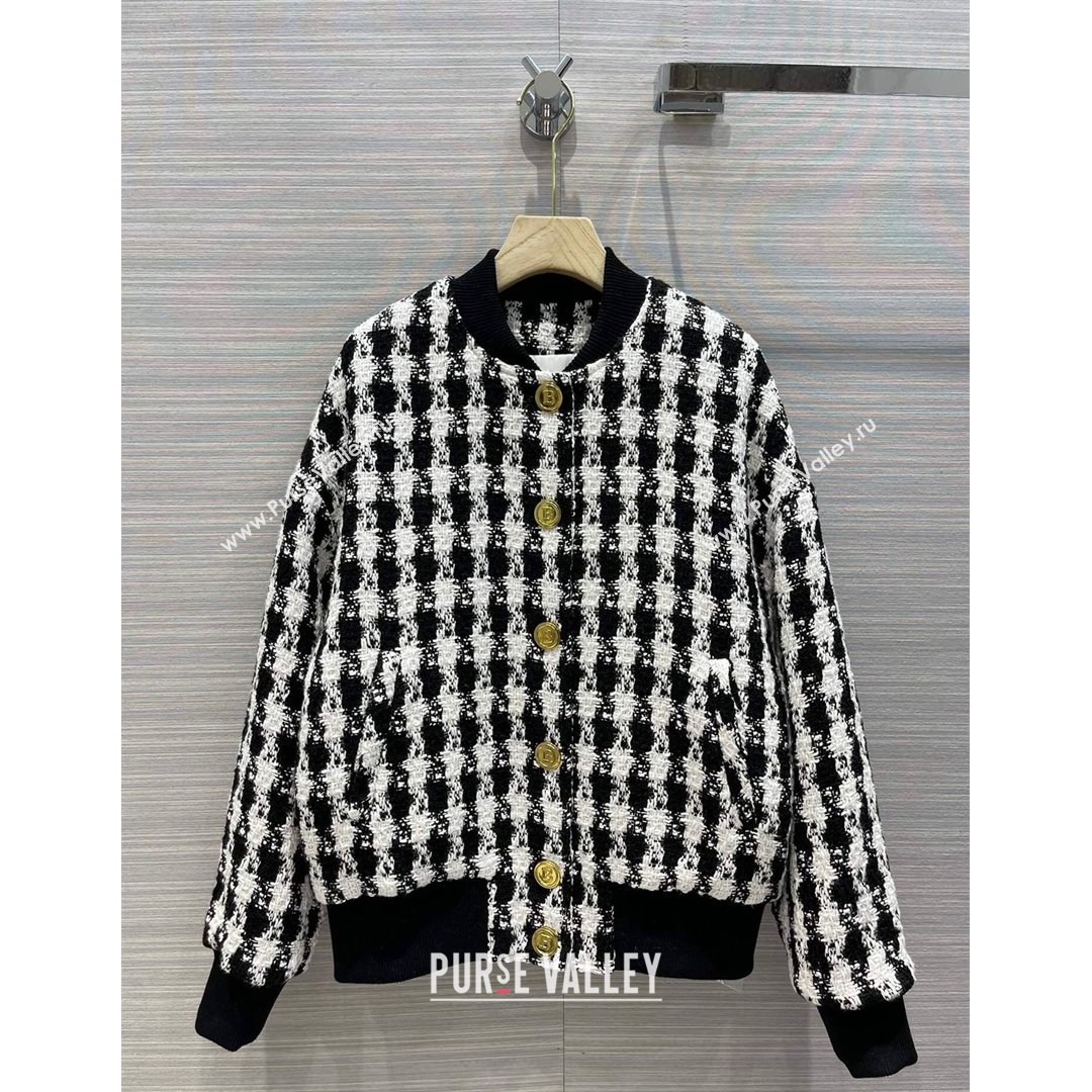 Balmain Tweed Jacket BJ151 Black 2021  (Q-210915051)