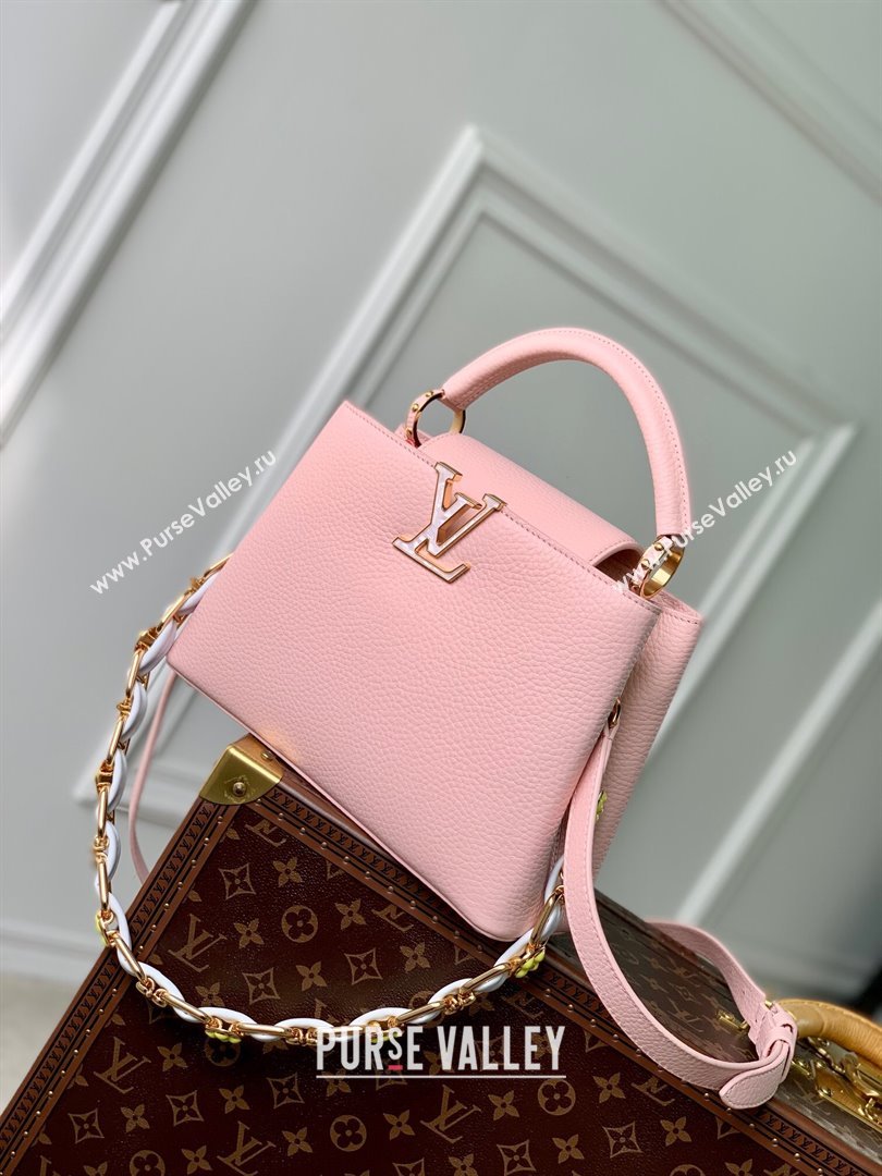 Louis Vuitton Capucines BB Bag in Taurillon Leather M23280 Pink 2024 (K-24030405)