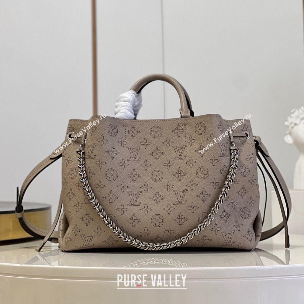 Louis Vuitton Bella Tote Bag in Mahina Perforated Calfskin M59200 Grey 2024 (JUAN-24082120)