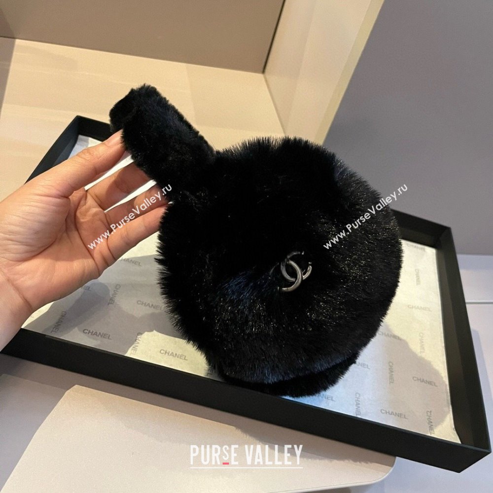 Chanel Snow Earmuff E111306 Black 2024 (A-24111306)