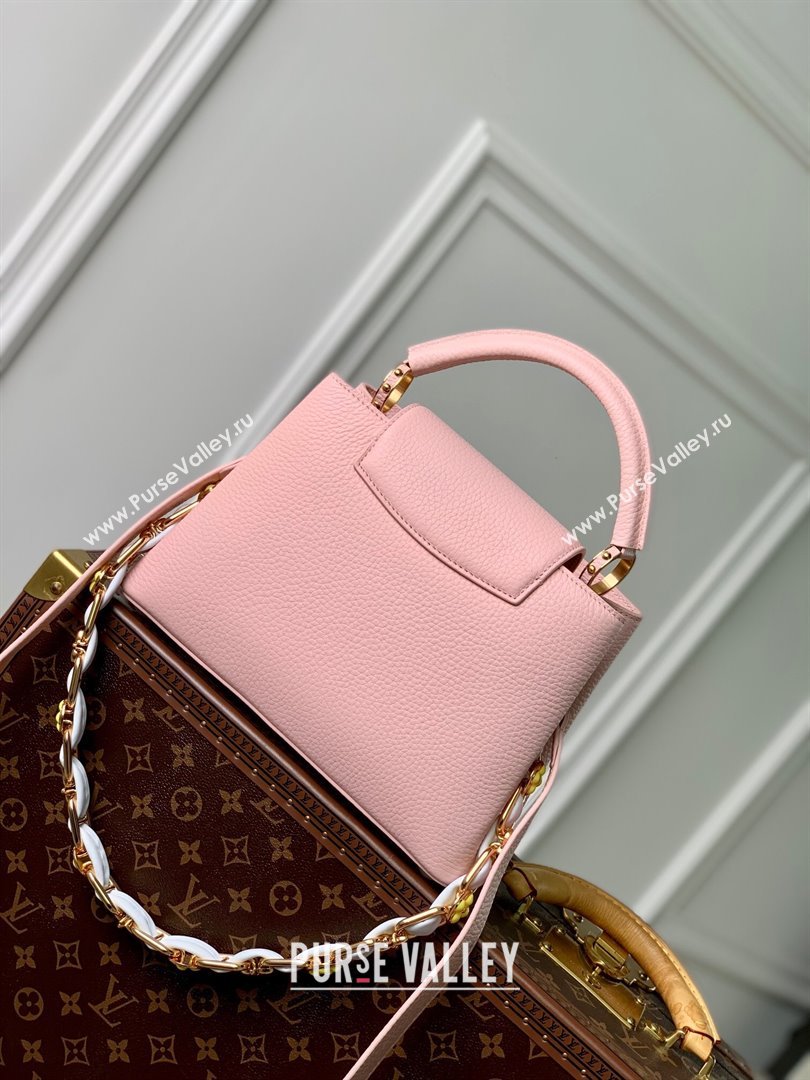 Louis Vuitton Capucines BB Bag in Taurillon Leather M23280 Pink 2024 (K-24030405)