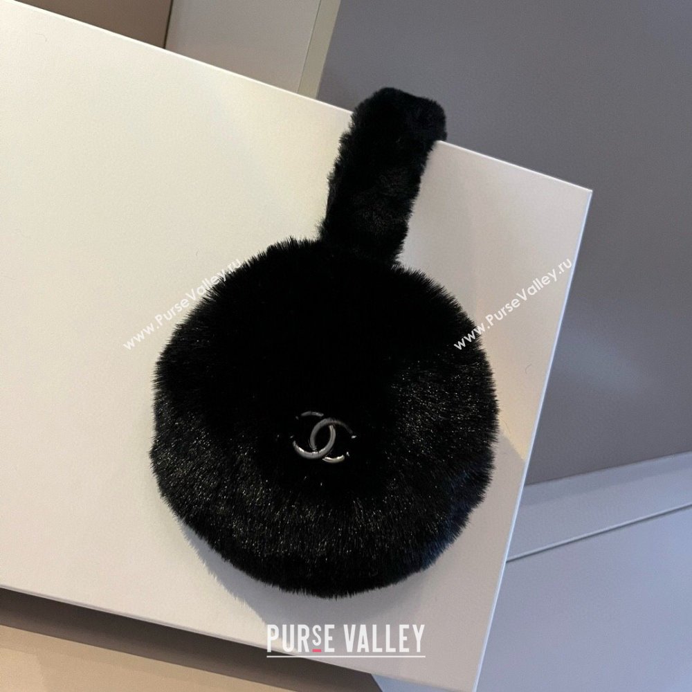 Chanel Snow Earmuff E111306 Black 2024 (A-24111306)