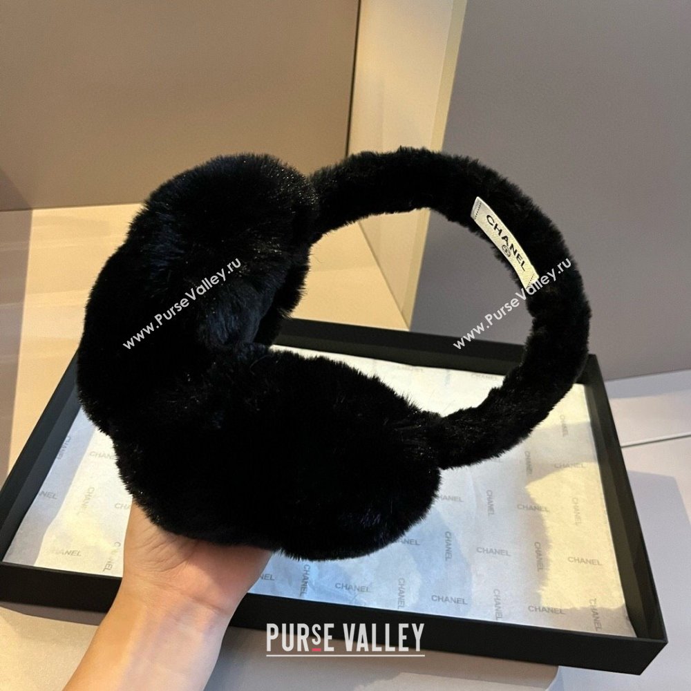 Chanel Snow Earmuff E111306 Black 2024 (A-24111306)