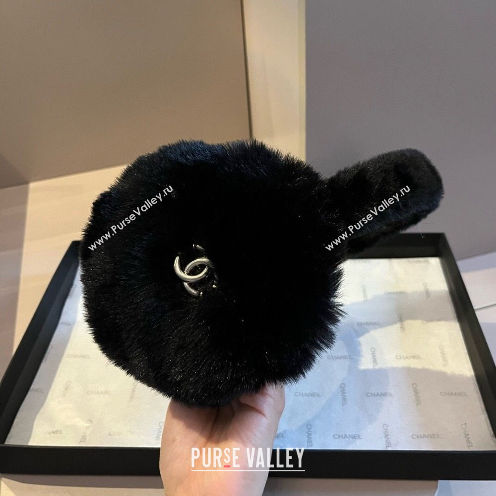 Chanel Snow Earmuff E111306 Black 2024 (A-24111306)