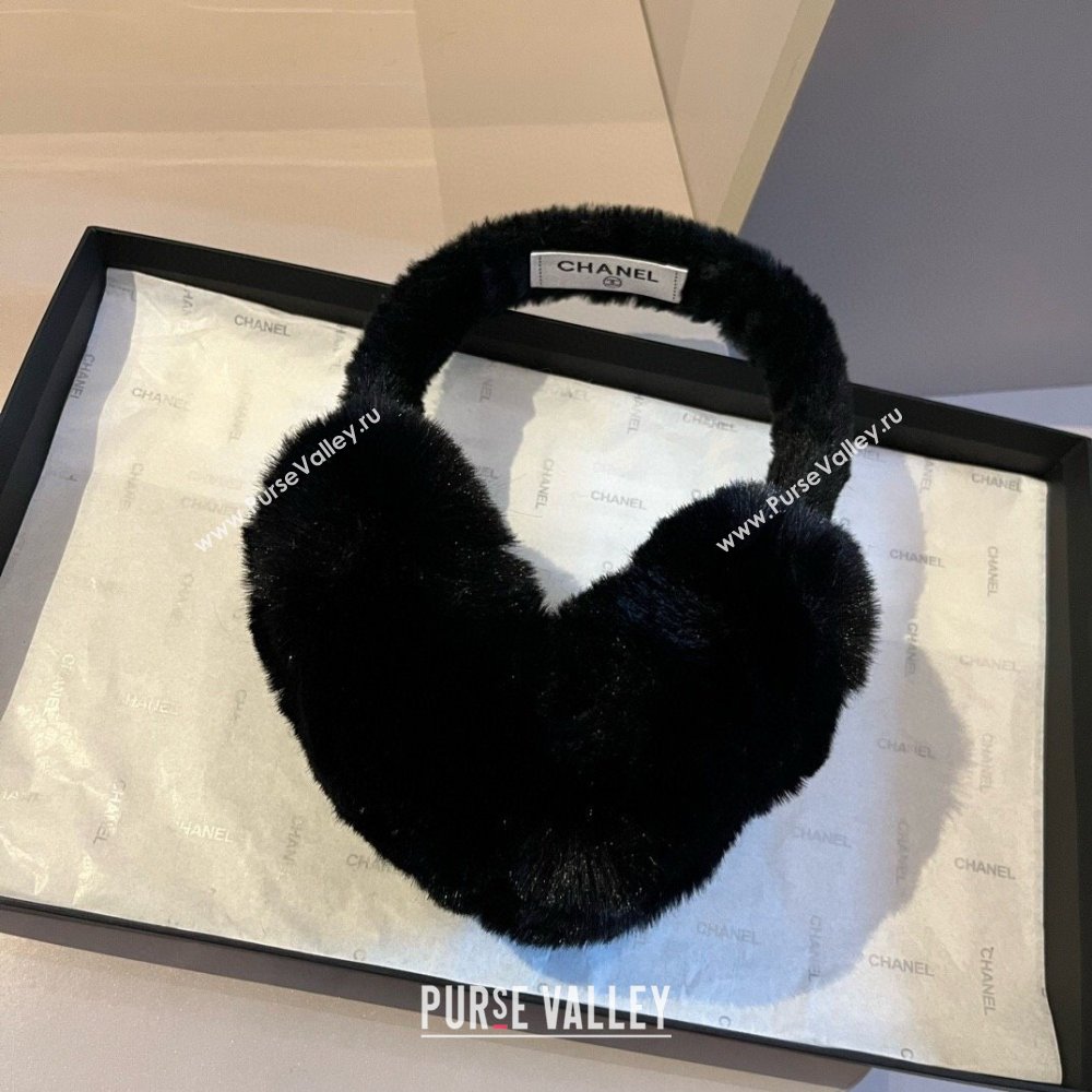 Chanel Snow Earmuff E111306 Black 2024 (A-24111306)