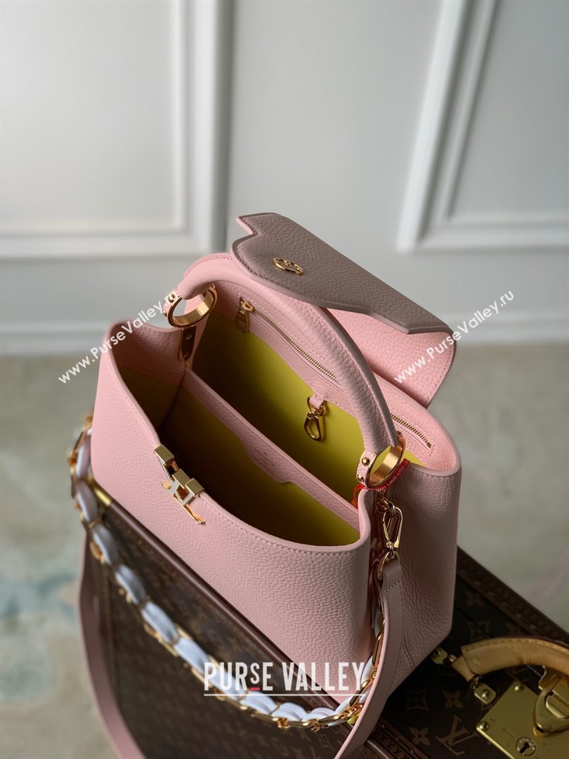 Louis Vuitton Capucines BB Bag in Taurillon Leather M23280 Pink 2024 (K-24030405)