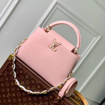 Louis Vuitton Capucines MM Bag in Taurillon Leather M23199 Pink 2024 (K-24030406)