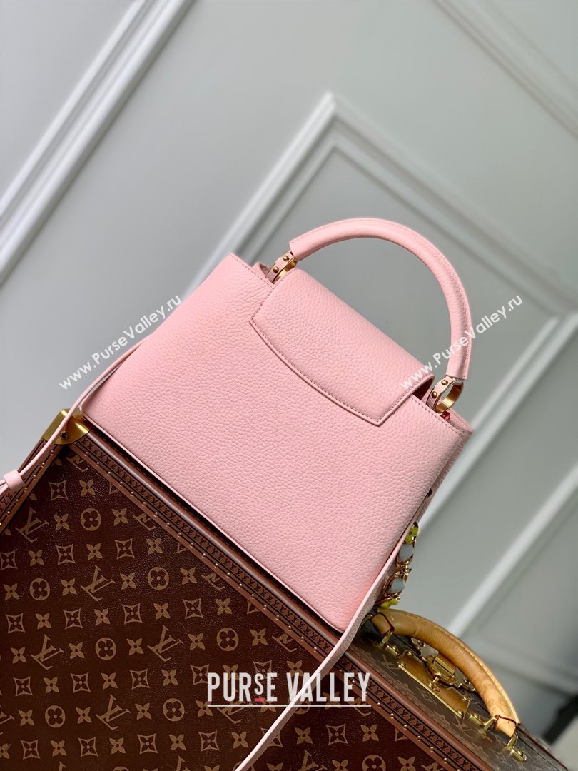 Louis Vuitton Capucines MM Bag in Taurillon Leather M23199 Pink 2024 (K-24030406)