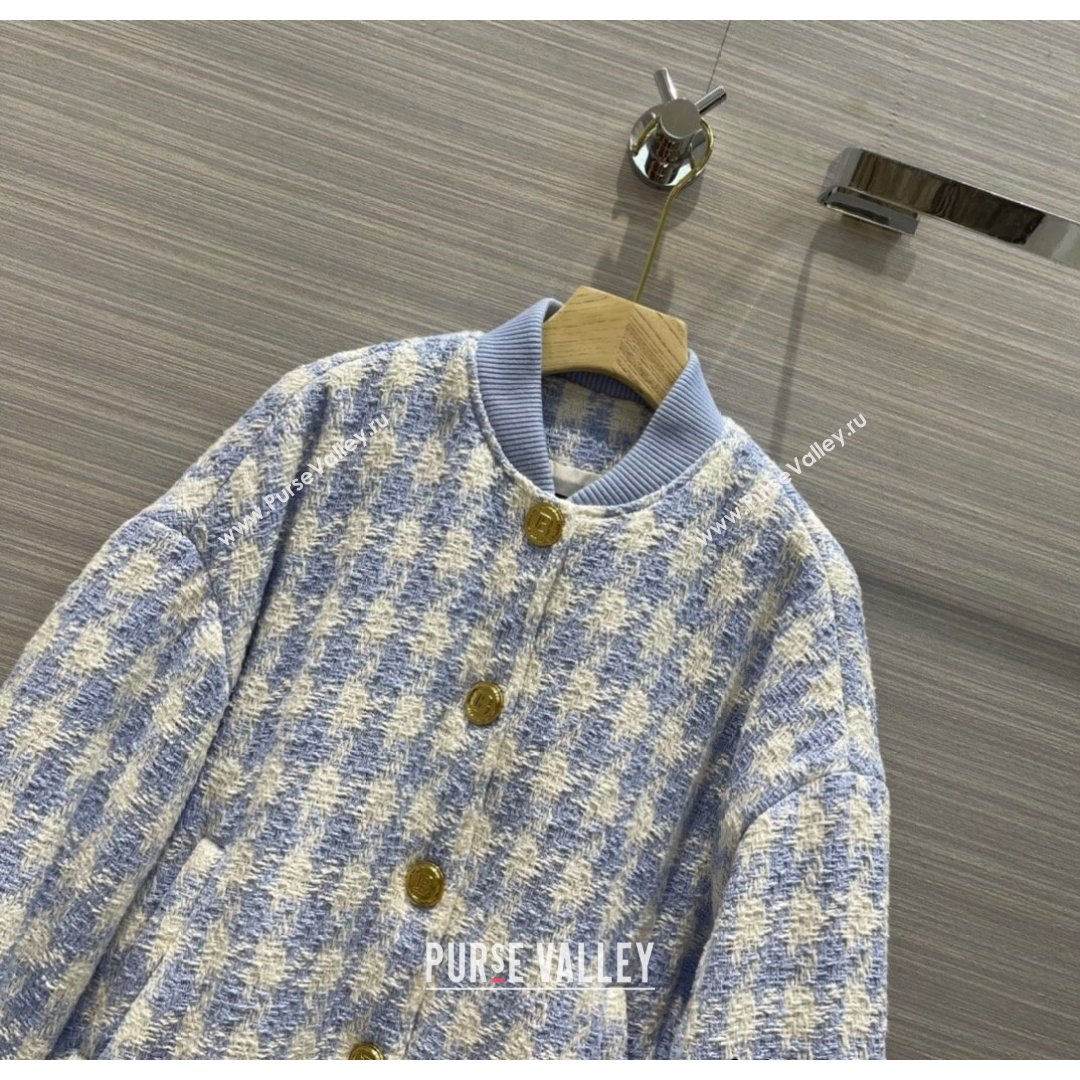 Balmain Tweed Jacket BJ152 Blue 2021  (Q-210915052)