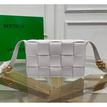 Bottega Veneta Cassette Small Bag in Maxi Grained Calfskin White 2021 (MS-21091111)