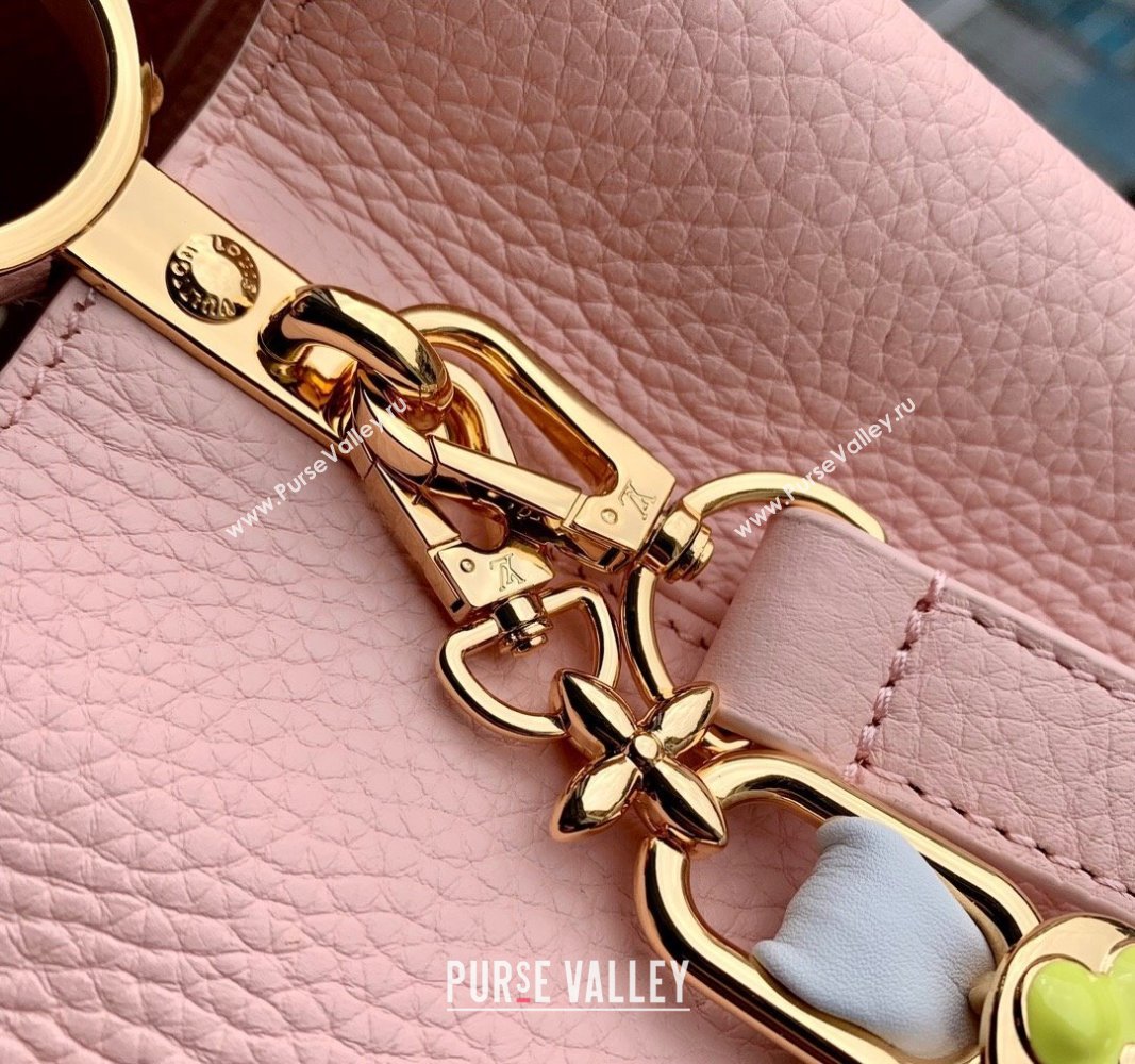 Louis Vuitton Capucines MM Bag in Taurillon Leather M23199 Pink 2024 (K-24030406)
