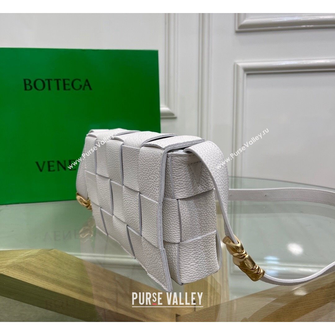 Bottega Veneta Cassette Small Bag in Maxi Grained Calfskin White 2021 (MS-21091111)