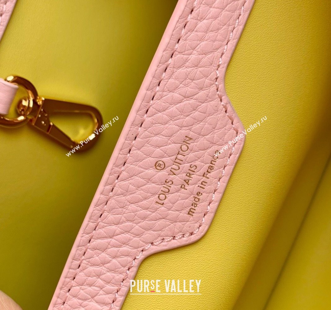Louis Vuitton Capucines MM Bag in Taurillon Leather M23199 Pink 2024 (K-24030406)